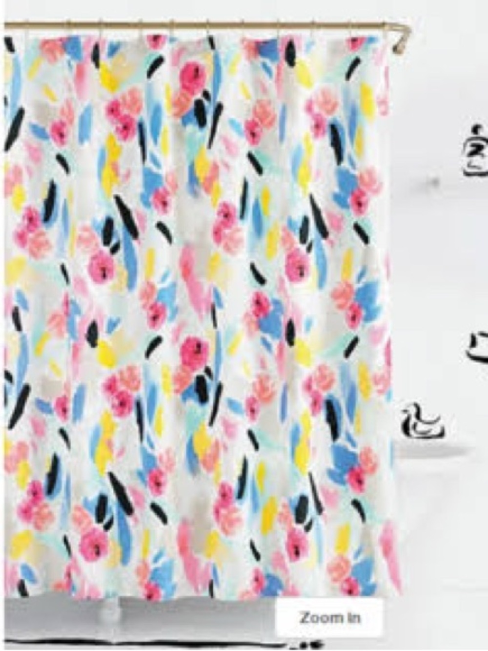 kate spade Multicolor Floral Shower Curtain and accent bath mat